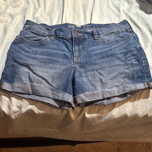 Old Navy Medium Blue Cuffed Denim Shorts